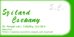szilard csepany business card