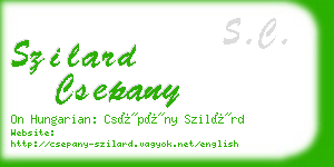 szilard csepany business card